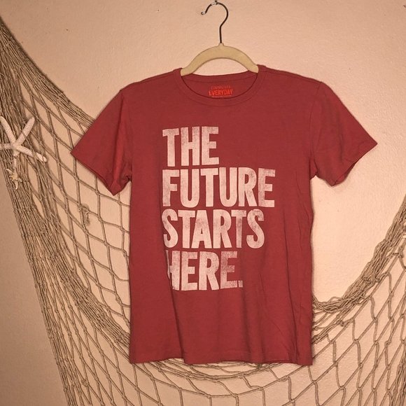 CREWCUTS EVERYDAY Girls Dusty Pink "The Future Starts Here" Tee 12 - Picture 1 of 9